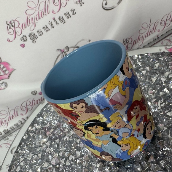 Disney princess mug drinkware multi color rainbow 🌈 blue brand new cute cup - Picture 3 of 4